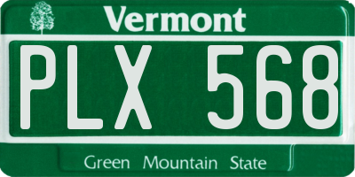 VT license plate PLX568