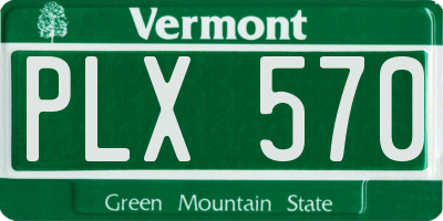 VT license plate PLX570