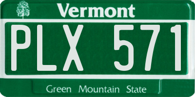 VT license plate PLX571