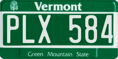 VT license plate PLX584