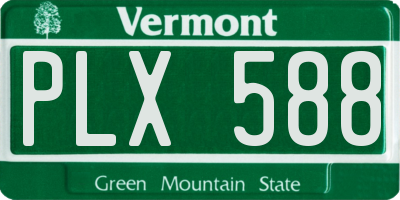 VT license plate PLX588