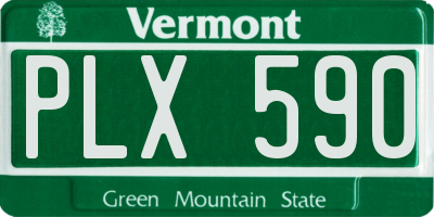 VT license plate PLX590