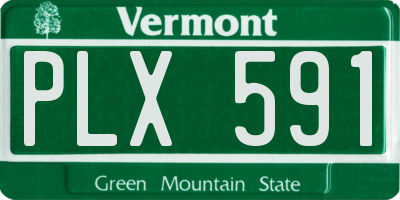 VT license plate PLX591