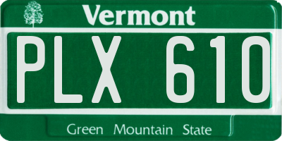 VT license plate PLX610