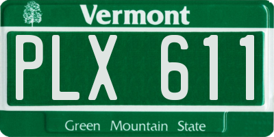 VT license plate PLX611