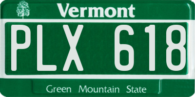 VT license plate PLX618