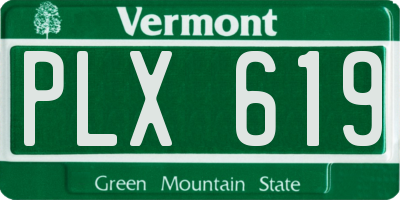 VT license plate PLX619