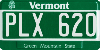 VT license plate PLX620
