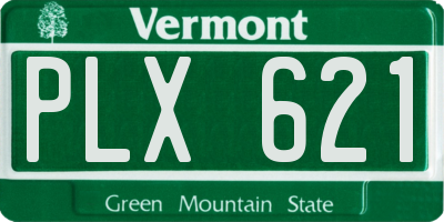 VT license plate PLX621