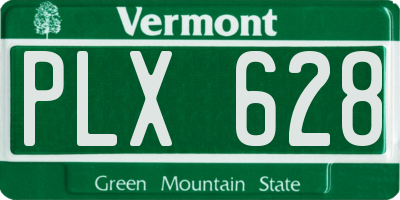 VT license plate PLX628