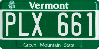 VT license plate PLX661