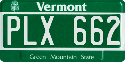 VT license plate PLX662