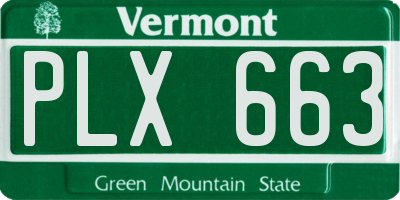 VT license plate PLX663
