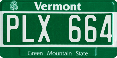VT license plate PLX664