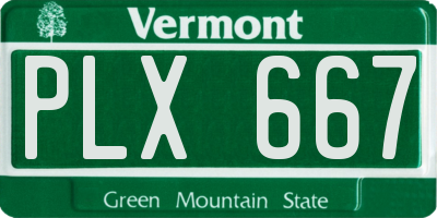 VT license plate PLX667