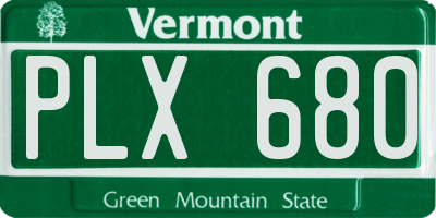 VT license plate PLX680