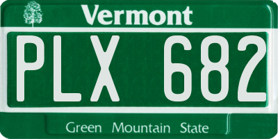 VT license plate PLX682