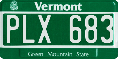 VT license plate PLX683