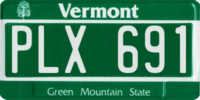 VT license plate PLX691