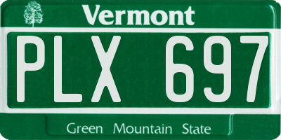 VT license plate PLX697