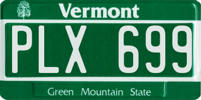 VT license plate PLX699