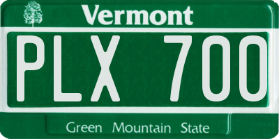 VT license plate PLX700