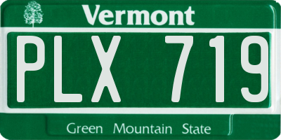 VT license plate PLX719