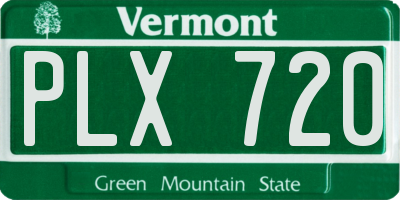 VT license plate PLX720
