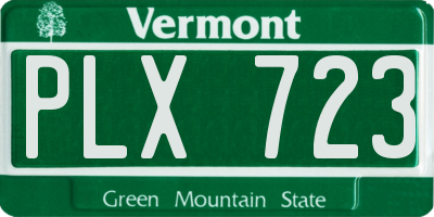VT license plate PLX723
