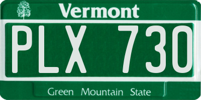 VT license plate PLX730
