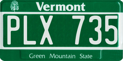 VT license plate PLX735