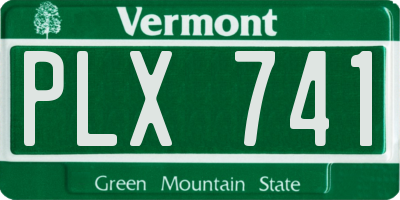 VT license plate PLX741
