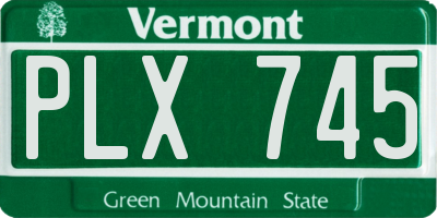 VT license plate PLX745