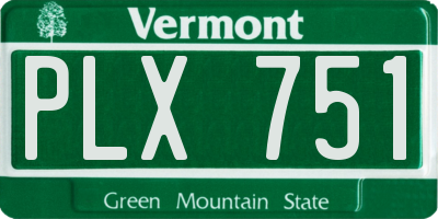 VT license plate PLX751
