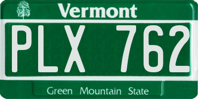 VT license plate PLX762
