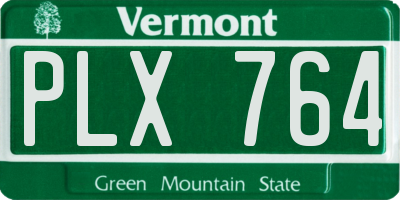VT license plate PLX764