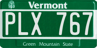 VT license plate PLX767