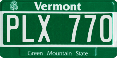 VT license plate PLX770