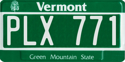 VT license plate PLX771