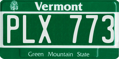 VT license plate PLX773
