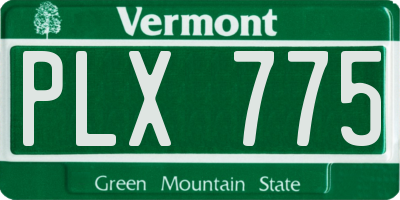 VT license plate PLX775