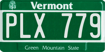VT license plate PLX779