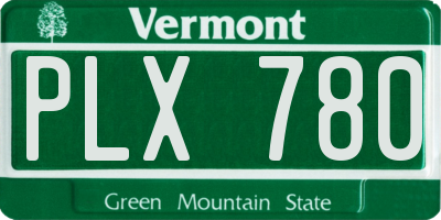 VT license plate PLX780
