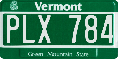 VT license plate PLX784