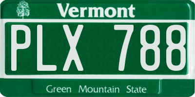VT license plate PLX788