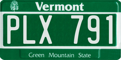VT license plate PLX791