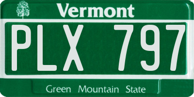 VT license plate PLX797