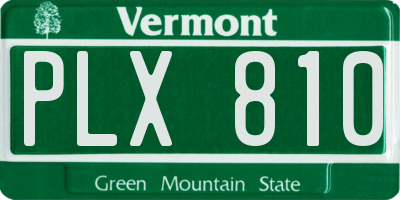 VT license plate PLX810