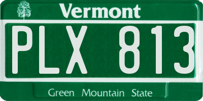 VT license plate PLX813
