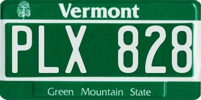 VT license plate PLX828